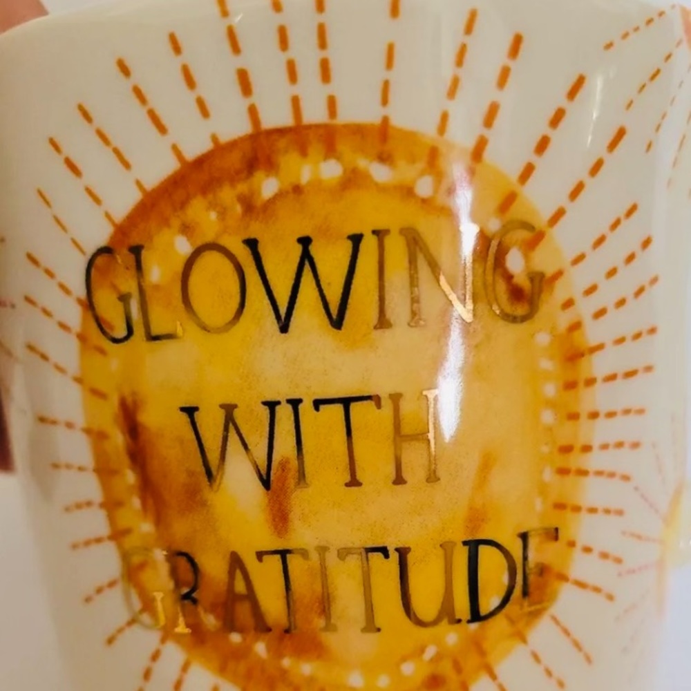 Anthropologie Glowing with Gratitude Mug